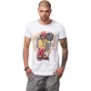 Tricou Alb Barbati Imprimeu Street Rapper Yellow Design Unic Si Original Moss