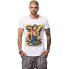 Tricou Alb Barbati Imprimeu Vinyl Guy Beige Design Unic Si Original Moss
