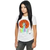 Tricou Alb Scalat 35cm Orange Hair Tattoo Girl