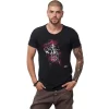 Tricou Negru Barbati Imprimeu Calm As The Wind Design Unic Si Original Moss