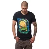 Tricou Negru Barbati Imprimeu Cellphone Girl Green Design Unic Si Original Moss