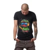 Tricou Negru Barbati Imprimeu Skater Boy Green Design Unic Si Original Moss