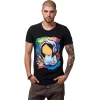 Tricou Negru Barbati Imprimeu Skater Girl Light Blue Design Unic Si Original Moss