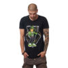 Tricou Negru Barbati Imprimeu Street Rapper Green Design Unic Si Original Moss