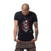 Tricou Negru Barbati Imprimeu Three Piramids Design Unic Si Original Moss