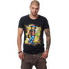 Tricou Negru Barbati Imprimeu Vinyl Guy Brown Design Unic Si Original Moss