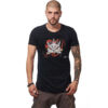 Tricou Negru Barbati Imprimeu White Owl Design Unic Si Original Moss