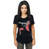 Tricou Negru Femei Lady With Turquoise Tears