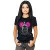 Tricou Negru Femei Little Night Pink Bear