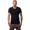 Tricou Negru Simplu De Barbati Moss Pure Black Design Unic Si Original Moss